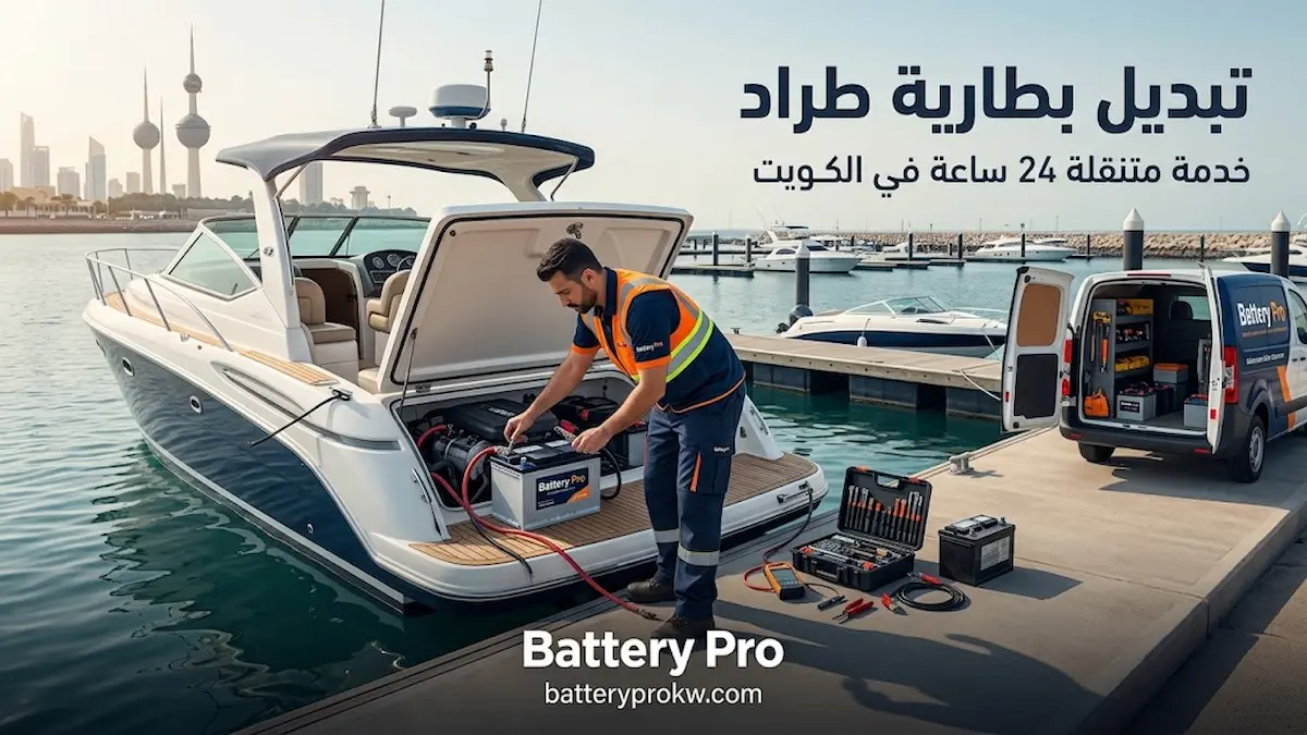 تبديل بطارية طراد في الكويت من Battery Pro