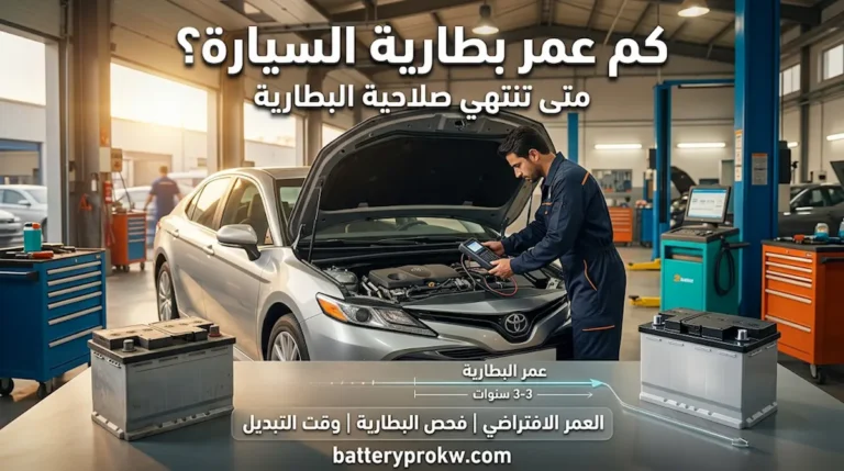 فحص العمر الافتراضي لبطارية السيارة ومقارنة بطارية قديمة بأخرى جديدة لمعرفة موعد انتهاء صلاحيتها