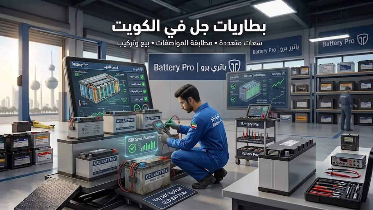 بطاريات جل بمقاسات وسعات مختلفة مع خدمة مطابقة المواصفات والبيع والتركيب من باتري برو