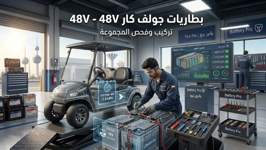تبديل بطاريات جولف كار في الكويت 24 ساعة 2 تركيب بطاريات جولف كار 36 فولت و48 فولت في الكويت