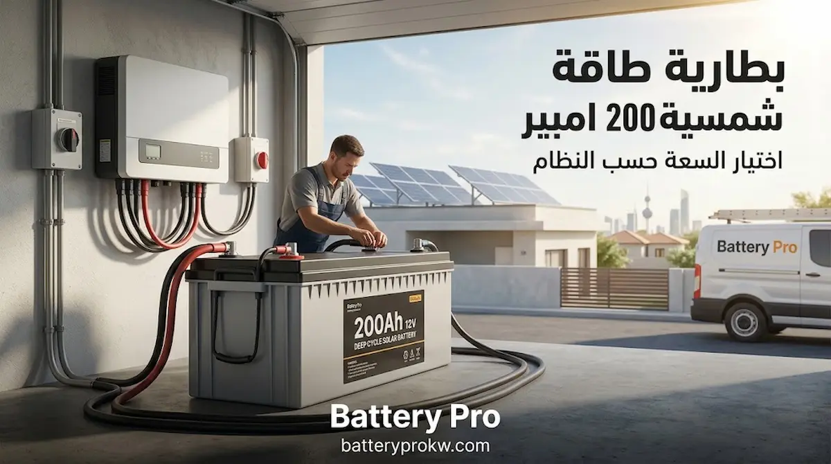 تبديل بطاريات الطاقة الشمسية في الكويت من Battery Pro