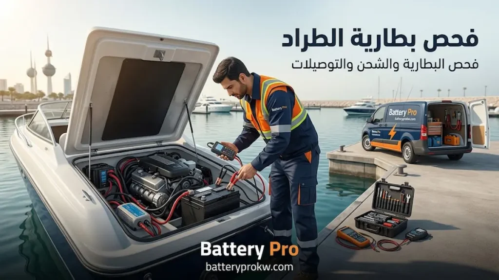 فحص بطارية الطراد ونظام الشحن في الكويت