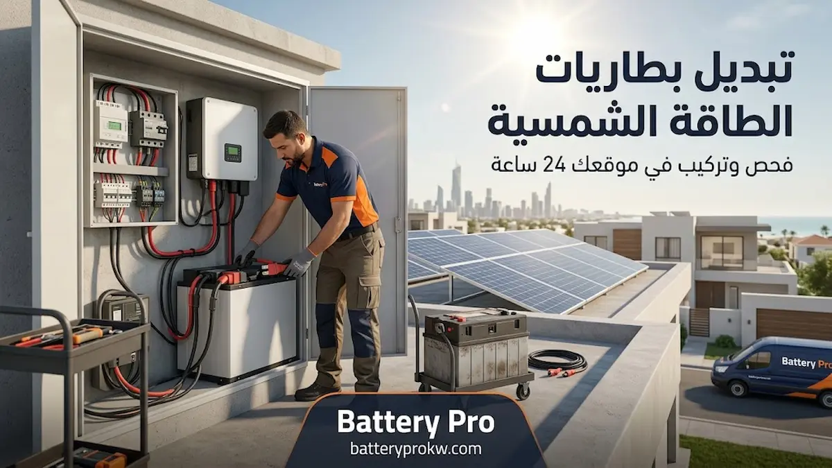 بطارية طاقة شمسية 200 امبير في الكويت